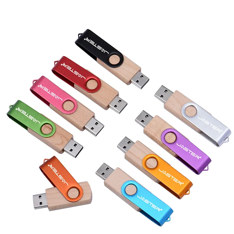 Hot bán xoay bằng gỗ USB Memory Stick 4GB 8GB USB Flash Drive 2.0 16GB 32GB Pen Drive 32GB tốc độ cao flashdisk