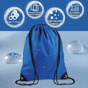 Custom logo Polyester Waterproof Nylon <b>Drawstring</b> Bag <b>Backpack</b> with Sublimation String for Sports Travel - Product Image 3