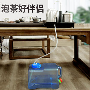 Cubo de agua con grifo, 5L, 8L, 12L, 15L, 18L, 20L, 22L, 25L, forma rectangular, para acampar, cocina, almacenamiento de bebidas, no tóxico, con clip - Product Image 4