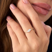 Bague Marquise en Or Vermeil 14 carats avec Diamant, Bijoux en Argent Sterling 925, Vente en Gros de Bagues Fines, Bijoux Permanents