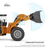 Weili 14800 1:14 Bulldozer électrique télécommandé en métal, modèle de véhicule d'ingénierie, jouet de simulation