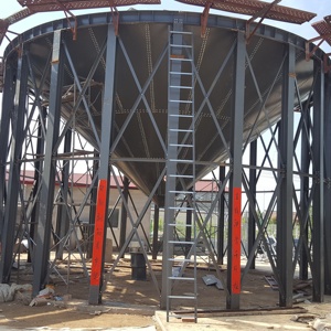 <span class=keywords><strong>Silo</strong></span> ondulé en acier galvanisé à chaud de 10 tonnes, assemblage boulonné, fond plat, pour céréales et aliments pour animaux, capacité de 1000 tonnes - Product Image 5