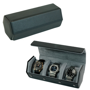 Sonny personnalisé bleu hexagonal 3 fentes <span class=keywords><strong>6</strong></span> fentes montre en cuir de voyage boîte de <span class=keywords><strong>rangement</strong></span> pour étui à rouleau - Product Image 5