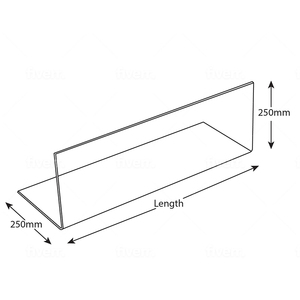 Protector acrílico en forma de L para estornudos de alimentos, protector acrílico transparente para estornudos, protección para alimentos, pantalla Lucite, cubierta antipolvo, cubierta de pantalla - Product Image 4