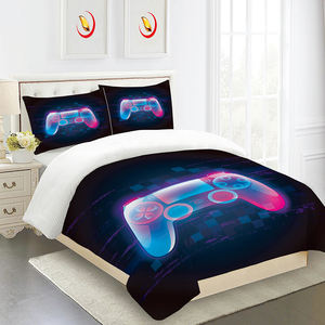 Boy Bedroom Game Over 3 pezzi federa per cuscino copripiumino copripiumino copripiumino Set biancheria da letto Queen Size - Product Image 5