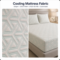 Tissu de matelas antibactérien rafraîchissant 320 g/m² largeur 220 cm, tissu respirant pour protège-matelas, certifié REACH et OEKO-TEX