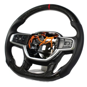 Restauration du volant en fibre de carbone pour RAM Pickup <span class=keywords><strong>2023</strong></span> pour RAM 1500 et véhicules tout-terrain, accessoire de pièce automobile - Product Image 4