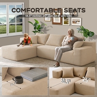 Canapé Modulable d'Angle de Luxe 2/3 Places, Compressé Sous Vide, Personnalisé, Sans Structure, pour Salon - Offre Spéciale