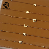 AN015 Collier à breloque lettre A-Z en argent sterling 925, bijoux fins, pendentif alphabet pour femme