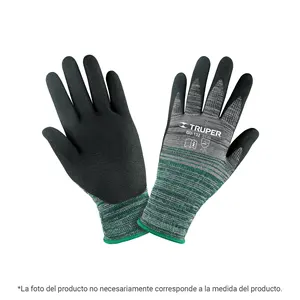 Guantes de nailon BOX 6 recubiertos con nitrilo arenoso, XCH, TRUPER - Product Image 1
