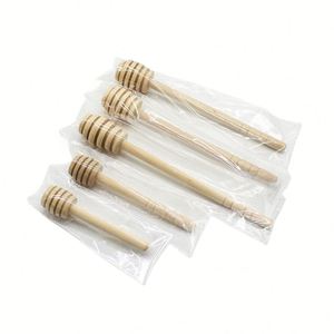 Palitos de miel de madera con logotipo personalizado al por mayor, mini palitos de miel tipo panal para tarros de mermelada - Product Image 4