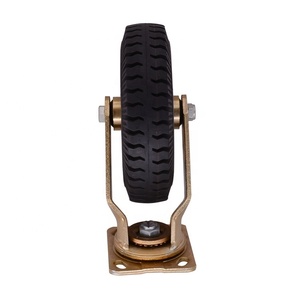 Factory Supply 8/10 Inch Regular <strong>Pneumatic</strong> Industrial <strong>Caster</strong> Wheel Rubber Plastic Material Ball Bearing Plate Mounting Rigid - Product Image 2