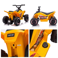 Véhicule jouet électrique tout-terrain 4 roues pour enfants, avec fonction musicale et guidon, pour 2-6 ans, batterie 6V4A, voiture à pédales