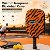 Housse de raquette de pickleball en néoprène personnalisée, impression intégrale, avec fermeture éclair, fabricant OEM ODM pour les marques sportives