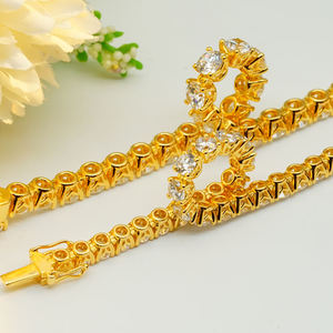 Pulsera de tenis Majestic de oro macizo de 9K/14K/18K con diamante de laboratorio redondo brillante clásico de 10.25 ct para joyería de herencia - Product Image 6