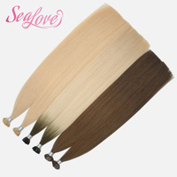 Extensions de cheveux humains russes en kératine K Tip, vierges bruts, double épaisseur, Remy, vente en gros