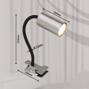 Applique da parete con attacco a morsetto, 1xGU10, 25W, 230V, finitura nichelata, ideale per migliorare l'illuminazione negli spazi - Product Image 3