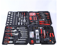 Ensemble d'outils de réparation automobile CR-V de 187 pièces, coffret rigide à roulettes, kit de clés à douilles pour mécanicien avec poignée de chariot pour garage et atelier