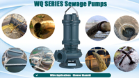Pompa Air Limbah Submersible WQ-AS 1.1-22kW 19-163m3/jam 19-62m untuk Drainase Industri dan Kota