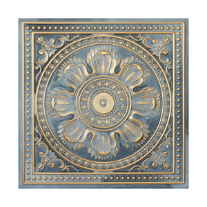 Paneles de pared estéreo de PVC de estaño en relieve decoración Interior cuadrada para Hotel Cafe Club Salon-impermeable a prueba de fuego oro ahumado <span class=keywords><strong>PL17</strong></span> - Product Image 1