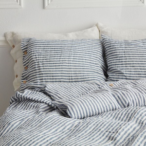High Quality European Flax Linen Custom Size Queen King French Organic Linen Duvet Cover Pillow Cover Linen <b>Bedding</b> <b>Set</b> - Product Image 2