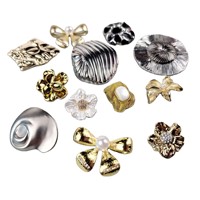 Boutons métalliques irréguliers haut de gamme avec attaches à boucles cousues à la main pour manteaux, pardessus en laine, cardigans, pulls et costumes