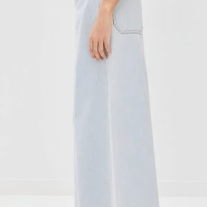 Nouveauté : Jeans Baggy Personnalisables avec Logo pour Filles, Taille Haute, Délavé Intense, Bleu Clair, pour Femmes - Product Image 4