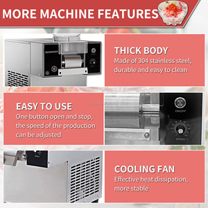 Yourtime 170KG/gün kore Bingsoo Kakigori Mini tip yenilebilir erişte dondurma traş kar buz rulosu gıda Bingsu makinesi makinesi - Product Image 5