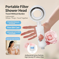 Filter Shower Head Pemurni Air Ozon Vitamin C Aroma Mawar/Lavender Penghilang Klorin 2-Tahap Plastik Manual 100 GPD Rumah Tangga