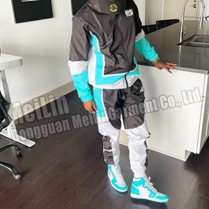 Ensemble deux pièces pour homme 2023, style streetwear, coupe-vent, ensemble de survêtement en nylon avec fermeture éclair personnalisée par sublimation - Product Image 4