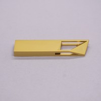 Kit de boîtiers USB métalliques les plus vendus par le fabricant avec design creux allongé pour clés USB de voiture, clés USB personnalisées.