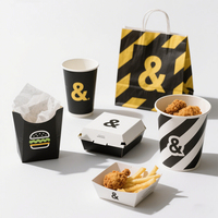 Boîte de conservation de fast-food biodégradable à emporter personnalisée boîte en carton blanc pour livraison de poulet frit