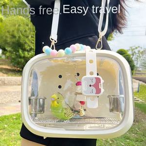 Papağanlar ve Uçan Sincaplar için Taşınabilir Nefes Alabilen Plastik Tepsi - Dayanıklı ve Güvenli Seyahat Kafesi - Product Image 3