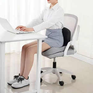 Coussin de siège et de dossier intégré en mousse à mémoire de forme pour bureau, coussin de siège sculptant les fesses, réduisant la pression sur le coccyx et offrant un soutien lombaire - Product Image 2