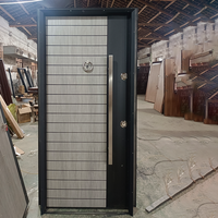 TECHTOP Porte extérieure blindée turque pour la maison Entrée principale Porte métallique en acier inoxydable Autre porte de sécurité