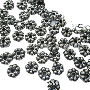Lidu chuỗi hạt 7mm Spacer hạt Antique thép không gỉ hoa hình chuỗi DIY handmade Vòng đeo tay Vòng Cổ Phụ Kiện mat - Product Image 1