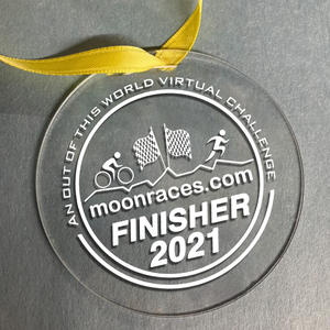 Toptan çin ucuz süblimasyon baskılı Logo plastik spor madalyonlar akrilik ödül madalyaları ve kurdeleler çalışan - Product Image 2