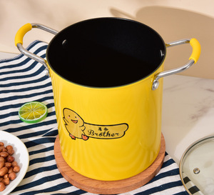 Marmite de cuisson jaune en acier avec panier de drainage pour spaghetti et <span class=keywords><strong>asperges</strong></span> - Product Image 6