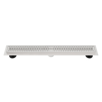 Neu eingetroffen: Moderner Hotel-Duschablauf mit Wasserfalleffekt, rechteckiger Edelstahl-Bodenablauf Mondeway MW-F2X-45A, 5+ Jahre Garantie