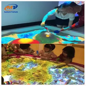 Interaktiver Sandtisch-3D-Projektion für Kinderunterhaltung Strand Boden Projektion Kartierungsspiele für Kinder