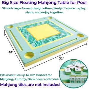 Plateau flottant pour jeux de société, mahjong, cartes, dominos et poker, pour piscine et spa - Product Image 3