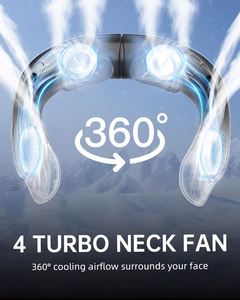 Nuevo Ventilador de Cuello sin Aspas 4-Turbo 2026, 360° °   Surround Wind, Batería de Larga Duración de 4000 mAh, Pantalla LED para Actividades al Aire Libre y Deportes - Product Image 3