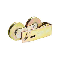 Système coulissant en acier zingué Cowell D1754 au design moderne, roulettes à faible bruit, accessoires pour roulettes de portes coulissantes