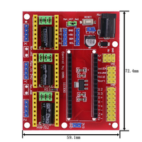 Nouveau V3 graveur bouclier CNC bouclier V4 Machine de gravure/imprimante 3D/A4988 /DRV8825 pilote carte d'extension pour Arduino bricolage Kit