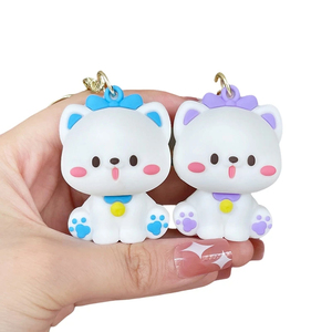 พวงกุญแจแมวการ์ตูน 3 มิติ PVC น่ารัก สไตล์คาวาอี้ รูปอุ้งเท้าแมว จี้พลาสติกสำหรับกุญแจรถ กระเป๋า - Product Image 6