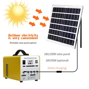 Generador de energía solar portátil, estación de energía de batería de 220v, almacenamiento de energía para el hogar