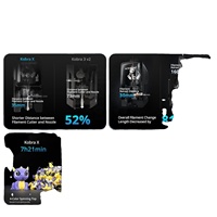 Anycubic Kobra X Kecepatan Tinggi 600mm/s Ukuran Cetak Besar 260mm * 260mm * 260mm Printer 3D FDM Multi-warna Otomatis