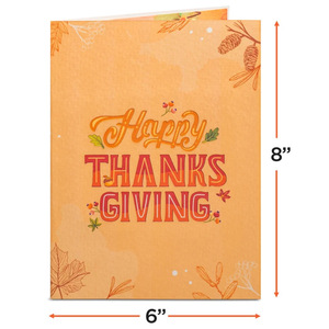 Carte de vœux 3D pop-up Joyeux Thanksgiving avec dinde et éléments automnaux, carte artisanale en papier pour les fêtes - Product Image 5
