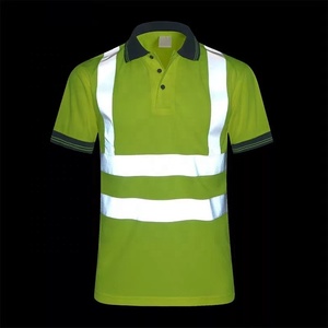 Camiseta de Seguridad Reflectante Fluorescente ANSI Clase 2 con Cinta Reflectante de 5CM, Transpirable, Opción de Logotipo Personalizado, Naranja/Verde - Product Image 1