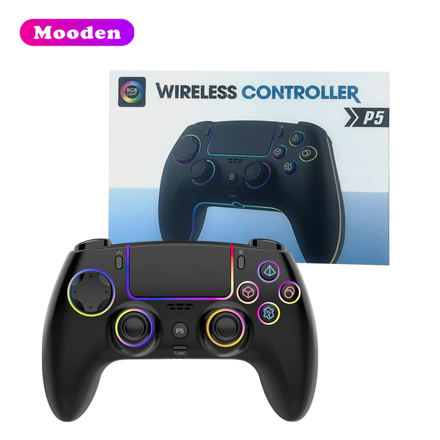 F SZ-5005B Wireless Game Controller Hall Effect Joystick Anti Drift 6 Axis Gyro Turbo Function for P5 Console PC Android IOS